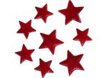 Stella Di Natale Mix Rosso Lucido 72 Pezzi, Decorazione Sparsa 4-5Cm Per Corona D'avvento E Decorazione Natalizia