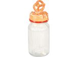 Barattolo Per Biscotti In Vetro BonbonnièRe Con Coperchio Pretzel Ø11Cm H28,5Cm - Barattolo Decorativo Per La Conservazione Dei Biscotti