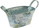 Fioriera Manici In Metallo Decorazione Ortensie 32×15×15Cm