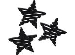 Decorazione A Dispersione Natale Stelle Nere Legno Ø4Cm 72 Pezzi Decorazione