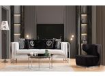Set Di Divani Bianco-Nero Divani Da Salotto Poltrona Imbottita A Tre Posti