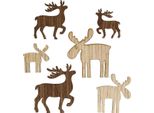 Mix Di Renne Da Spargere Brown Nature 3-5Cm 72 Pezzi Decorazione Natalizia Decorazione Da Spargere