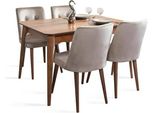 Set Per Sala Da Pranzo Tavolo Da Pranzo Allungabile Con 4X Sedie Sala Da Pranzo Imbottita