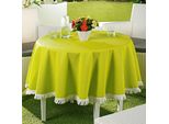 Emhelle Tovaglia Da Giardino Balcone Terrazza 130 Cm Rotonda, Verde Mela