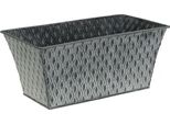 Fioriera In Zinco Con Motivo A Diamante Vintage 30×18×15Cm Decorazione In Metallo
