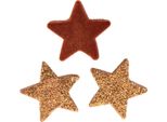 Decorazioni Natalizie Stelle Marrone/Arancio Ø4/5Cm 40 Pezzi - Decorazione Da Tavola Avvento Glitterato