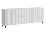 Minio Go For It, Cassettiera "Loket"" 180 Cm, Frontale In Mdf Con Motivo 3D, Colore Bianco"