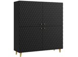 Minio Go For It, Cassettiera In Piedi Loket A 4 Ante, 120 Cm, Colore Nero