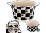 Orion Casseruola Smaltata Casseruola Smaltata Schachbrett 20 Cm 3 L