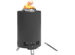 Outsunny Ciotola Per Fuoco Ø16X25Cm In Acciaio Inox Con Attizzatoio Senza Fumo