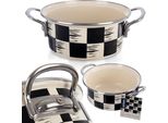 Orion Casseruola Smaltata Casseruola Smaltata Schachbrett 18 Cm 1,5 L