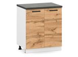 Mobile Da Cucina In Piedi 2 Pezzi 80Cm Rovere Wotan