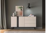 Cassettiera Combinata Charlotte - Cashmere / Nero