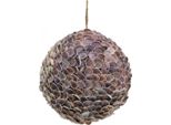 Palla Decorativa Marittima Fatta Di Conchiglie, Ø25Cm - Aspetto Naturale Per Casa E Giardino, Decorazione Da Appendere