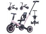 Triciclo Coil, Bici Per Imparare A Camminare, Balance Bike Per Bambini, Triciclo/Corsa, Balance Bike, 6In1, Sellino In Ecopelle, Da 12 Mesi, Ruote In Gomma, Regolazione In Altezza, Rosa