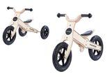 Triciclo Coil, Girello Per Bambini, Balance Bike Per Bambini, Bici In Legno, Balance Bike, 2In1, Telaio In Legno, Ruota Da 12 Pollici, Sellino In Ecopelle, Da 2 Anni, Beige