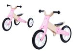 Triciclo Coil, Girello Per Bambini, Balance Bike Per Bambini, Bici Di Legno, Balance Bike, 2In1, Telaio In Legno, Ruota Da 12 Pollici, Sellino In Ecopelle, Da 2 Anni, Rosa