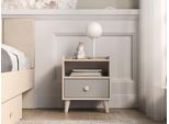 Comodino Per Cameretta Bambini Olivia - Beige / Grigio