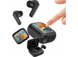 Forever Cuffie Bluetooth, Cuffie In-Ear Con Display Anc + Anc TWSS-500 Nero