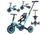 Triciclo Coil, Bici Per Imparare A Camminare, Balance Bike Per Bambini, Triciclo/Corsa, Balance Bike, 6In1, Sellino In Ecopelle, Da 12 Mesi, Ruote In Gomma, Regolazione In Altezza, Blu
