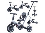 Triciclo Coil, Bici Per Imparare A Camminare, Balance Bike Per Bambini, Triciclo/Corsa, Balance Bike, 6In1, Sellino In Ecopelle, Da 12 Mesi, Ruote In Gomma, Regolazione In Altezza, Grigio