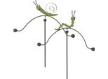 Set Di Chiocciole E Bruchi Da Giardino In Metallo 67 Cm, Suoneria A Vento