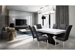 Set Sala Da Pranzo Vetrinetta Tavolo Da Pranzo 6X Set Sedie Gruppo Tavolo 7 Pz. Set Moderno