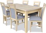 Set Sala Da Pranzo Tavolo Da Pranzo 6X Set Di Sedie Gruppo Tavolo 7 Pz. Set Completo Di Mobili