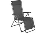 Sdraio Zero Gravity Rebecca Mobili Cherymoya 113X66X104 Poliestere Acciaio Grigio Scuro