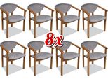 Set Imbottitura Soggiorno Design Sedia Sala Da Pranzo Gruppo 8X Sedie
