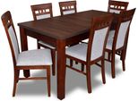 Tavolo Da Pranzo 6X Sedie Gruppo Sala Da Pranzo Set Tavolo Gruppo Sedute 7 Pz. Legno Nuovo