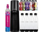 Sodastream Spumantizzatore Terra Black Set Con 4 Bottiglie 6 Sciroppi CO2