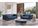 Lusso Divano Chesterfield Set 3+2 Posti Tavolino Mobili Divano Divano Nuovo