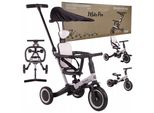 Triciclo Coil, Girello, Balance Bike Per Bambini, Triciclo/Camminatore, Balance Bike, 6In1, Sedile In Plastica, Da 12 Mesi, Ruote In Gomma, Regolazione In Altezza, Grigio