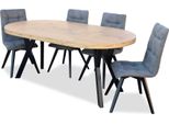 Tavolo Da Pranzo 4 X Sedie Set Da Sala Da Pranzo Gruppo Da Pranzo Sedie Di Lusso Tavolo 5 Pz.