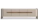Credenza Rtv Porta Tv Bassa Beige Legno Mobile Soggiorno Moderno