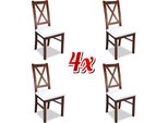 Gruppo Sedie Tessile Tappezzeria Sedie Set Nuovo Set 4X Sedia Da Pranzo Seduta Nuovo