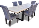 Set Classico Tavolo Da Pranzo + 6X Sedie Set Poltrone Tavoli Gruppo Sala Da Pranzo