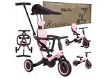 Triciclo Coil, Bici Per Imparare A Camminare, Balance Bike Per Bambini, Triciclo/Corsa, Balance Bike, 6In1, Sedile In Plastica, Da 12 Mesi, Ruote In Gomma, Regolazione In Altezza, Rosa