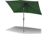 Clanmacy Ombrellone Rettangolare, Ombrellone Da Balcone Pieghevole A Manovella In Ferro, Inclinabile, 2 X 3 M, Verde
