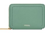 Fossil Porta Carte Di Credito Logan Zip Around Card Case Rfid Mist Verde