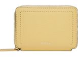 Fossil Porta Carte Di Credito Logan Zip Around Card Case Rfid Daze Giallo Chiaro