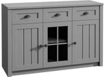 Cassettiera In Vetro Mariona - Grigio