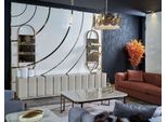 Mobili Di Lusso Credenza Soggiorno Legno Con Metallo Nuovo Stile Beige Moderno