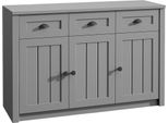 Cassettiera Ampia Combinata Mariona - Grigio