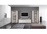 Porta Tv 2X Mobile In Vetro Nuovo Soggiorno Set Moderno 2 Pezzi Colore Bianco