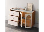 Cassettiera Moderna In Legno Bianca Credenza Bassa Mobile Soggiorno Nuovo