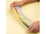 Kw-Trio 10Pcs Plastica 30 Fori Loose Leaf Binders Anello Di Rilegatura Spines Pettini 85 Fogli Capacità Per Fai Da Te Carta Notebook Album Office School Supplies