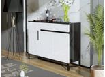 Cassettiera Credenza Mobile Credenza 3 Ante 2 Cassetti Alto Lucido Nuovo
