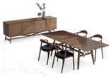 Set Sala Da Pranzo Moderno 6 Pezzi Tavolo 4X Sedie Con Credenza Gruppo Sala Da Pranzo